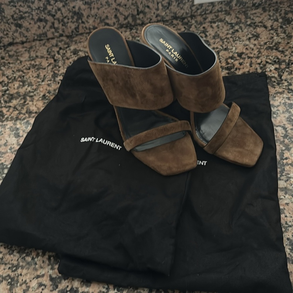 YSL Suede Sandals. - Picture 8 of 8